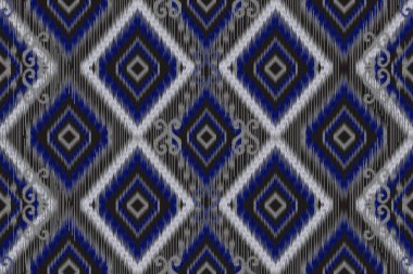 Ikat deseni pürüzsüz, geometrik kalıplar, kabile geometrik dikişsiz kalıplar, etnik tasarım, hipster arka plan, duvar kağıdı, tasarım perdesi, halı, kumaş, tekstil