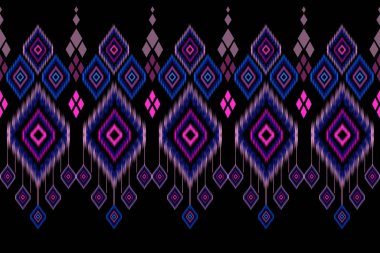 Ikat deseni pürüzsüz, geometrik kalıplar, kabile geometrik dikişsiz kalıplar, etnik tasarım, hipster arka plan, duvar kağıdı, tasarım perdesi, halı, kumaş, tekstil