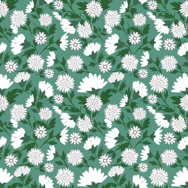  Çiçek desenleri pürüzsüz, çiçek dalları pürüzsüz desen, vektör, illüstrasyon, çiçek desenli desen renkli küçük çiçeklerle kusursuz çiçek deseni. Basit düz parlak çiçek arkaplanı