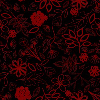  Çiçek desenleri pürüzsüz, çiçek dalları pürüzsüz desen, vektör, illüstrasyon, çiçek desenli desen renkli küçük çiçeklerle kusursuz çiçek deseni. Basit düz parlak çiçek arkaplanı