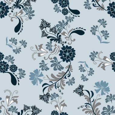  Çiçek desenleri pürüzsüz, çiçek dalları pürüzsüz desen, estetik, çiçek desenli desenli renkli küçük çiçeklerle kusursuz çiçek deseni. Basit düz parlak çiçek arkaplanı