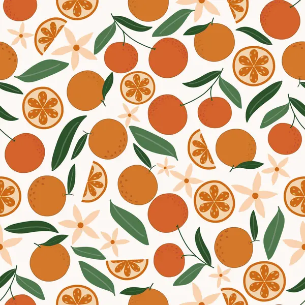 Çiçek desenleri pürüzsüz, turuncu meyve çiçekleri pürüzsüz desen, estetik, çiçek desenli desenli renkli küçük çiçekler. Basit düz parlak çiçek arkaplanı