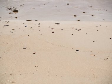 Çakıl Taşı Arkaplanlı Kum Plajı