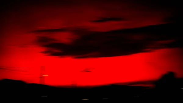 Textura Céu Vermelho Fundo Abstrato Tempestade Onda Nuvem Fiery Sunset — Fotografia de Stock