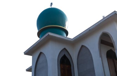 Beyaz arka planda izole edilmiş camiler, İslami Yeni Yıl Muharramı, İslami Din Sembolleri Ramazan ve Arapça, Kurban Bayramı, Mübarek, Kareem Kutsal Müslüman, Mübarek Tanrı Ayı Mawlid.