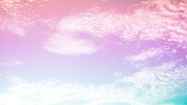 Cloud Sky Pastel Achtergrond Kleurrijke Roze Blauwe Regenboog Abstract Zachte — Stockfoto