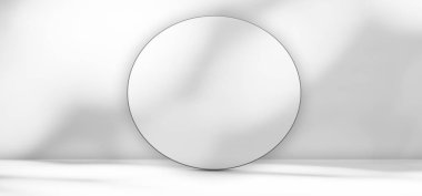 Products Background Circle Podium Partition on Table Counter Bar Studio Room Backdrop,Abstract Wallpaper Luxury Design,White Light Shadow Leaves Overlay with Mockup Partition Cosmetic Summer Wall.