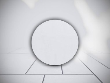 Products Background Circle Podium Partition on Table Counter Bar Studio Room Backdrop,Abstract Wallpaper Luxury Design,White Light Shadow Leaves Overlay with Mockup Partition Cosmetic Summer Wall.