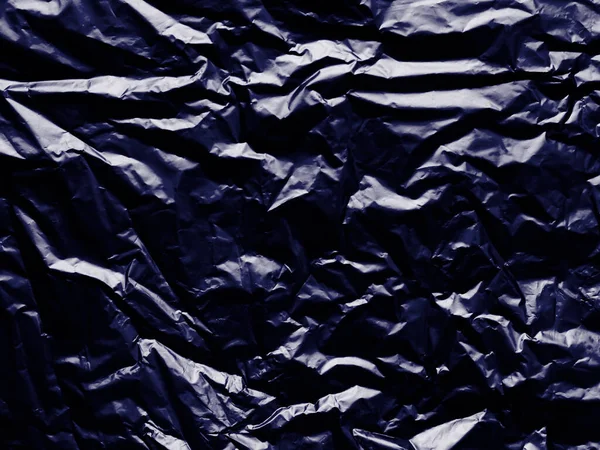 Soyut Doku Kırışık Polietilen Siyah Arkaplan, Kalıp Kırışık Plastik Torbası Güneş Işığı Arkaplanı, Film Sarma Grunge, Poster Teybi Etiketi Yapıştırıcı Paket Yapıştırıcı.