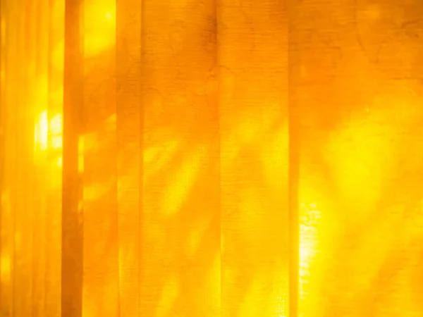 Vorhang Orange Bühnenhintergrund Mit Licht Overlay Blätter Schatten Gold Textil — Stockfoto