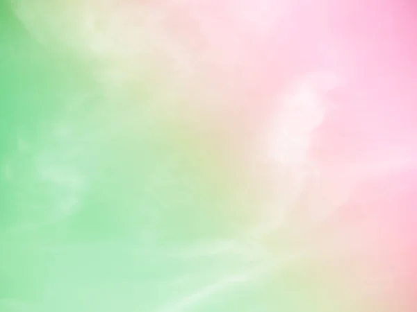 Cloud Sky Achtergrond Roze Groene Regenboog Pastel Kleur Abstracte Gradatie — Stockfoto