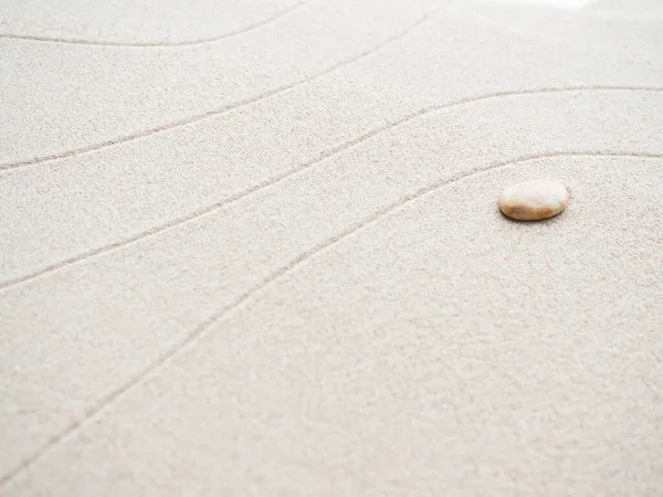 Zen Pebble White Sand Garden Japanese Texture Pattern Line Abstract — стокове фото