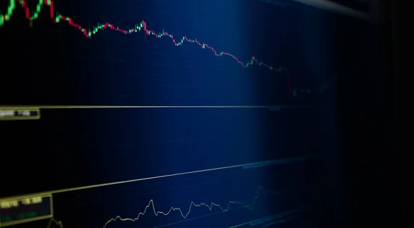 Gráfico Mercado Ações Dados Financeiros Estatística Finanças Fundo Resumo Blur — Fotografia de Stock