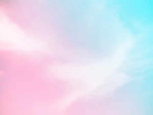 Sky Pastel Cloud Pozadí Barva Rainbow Pink Blue Barevné Abstraktní — Stock fotografie