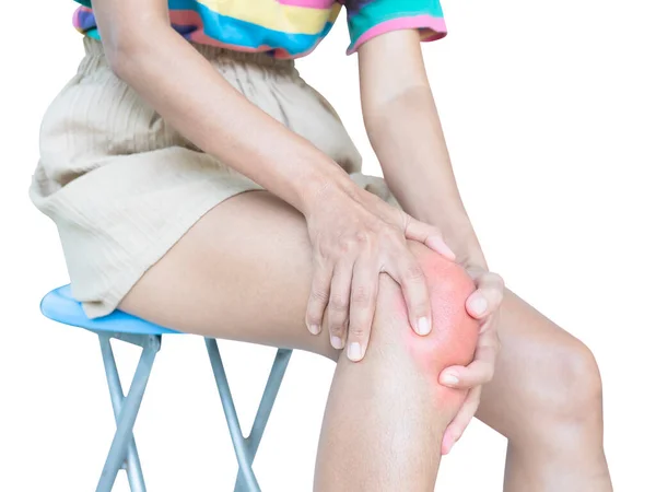 Dolor Rodilla Artritis Articular Lesión Ósea Atleta Mujer Dolor Pierna —  Fotos de Stock