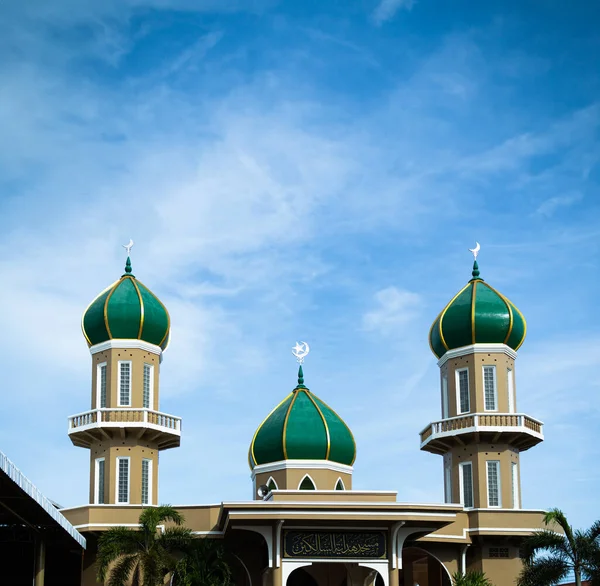 Mešita Dome Sheidh Ramadan Grand Uae Pozadí Abstraktní Modré Oblohy — Stock fotografie