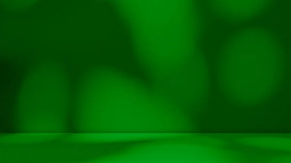 Green Shadow Studio Room Background Gradient Empty Table Product Backdrop — 스톡 사진