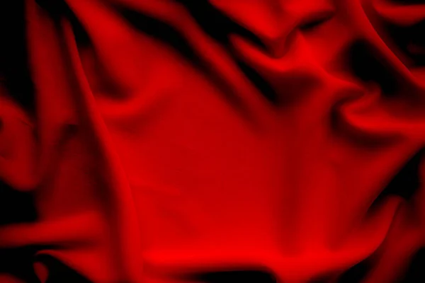 Roter Stoff Textur Wellenstoff Hintergrund Mustermaterial Garn Farbe Leinen Baumwolle — Stockfoto