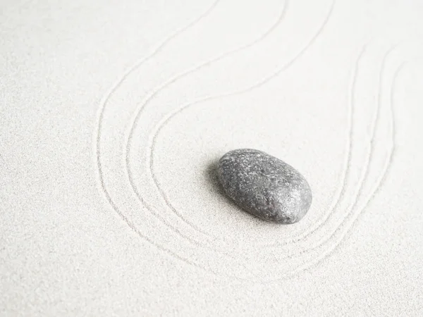 Motif Zen Arrière Plan Jardin Zen Japonais Sur Sable Cercle — Photo