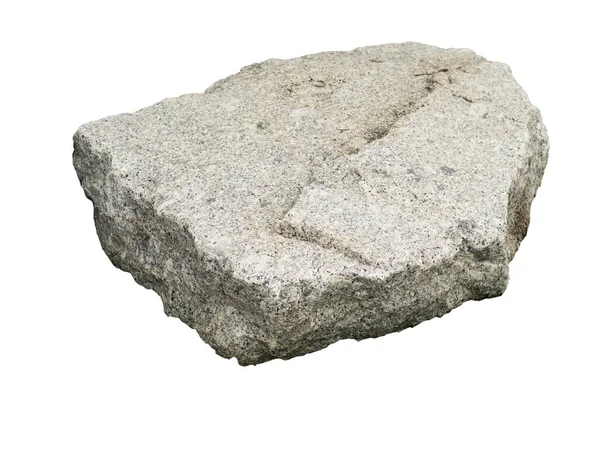 Piedra Roca Aislada Sobre Fondo Blanco Escombros Grava Guijarro Mineral — Foto de Stock