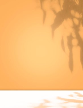 Arka plan Yaz Yaprağı Masa Yaprağı Kozmetik Bahar Tropikal, Duvar Soyut Stüdyo Odası 3d Sarı En Düşük Sınıflı Hafif Mutfak Platformu Sahne Çatı Arkaplanı