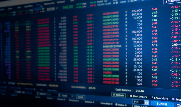 Торговля на фондовом рынке Форекс Стратегия Индекс на экране фоне, глобальные цены на данные Финансовый фонд онлайн График Данные Статистическая диаграмма Абстрактная Денежный номер Банковский Рост Технология Бизнес.