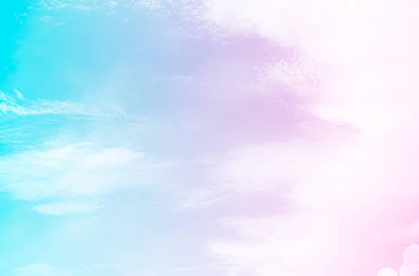 Sky Pastel Cloud Blue Pink Purple Romantic White Cloudy Bright — Stockfoto