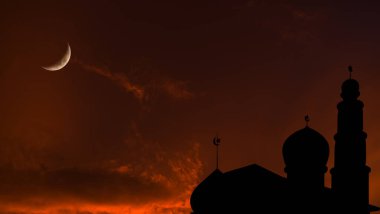 Cami Kubbesi Hilal Ay, Karanlık Gece Gökyüzü Kehaneti Mekke Mekke Muhammed Ramazan, Filistin Seyahat Kartı Şeyh Ramazan Büyük Uae Soyut Arap Emirlikleri Mimarı Kareem