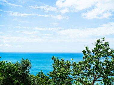 Deniz Arkaplanı Mavi Su Beyaz Gök Sezonu Tropikal Okyanus Güzel Dalgası Deniz Manzarası Pürüzsüz Duvar Kağıdı Adası Tropikal Kıyı Doğal Seyahat Alanı.