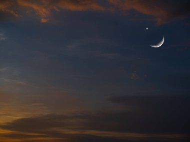 Ay 'ın Gök Sembolleri Peygamberimiz Muhammed Ramazan İslami Kurban Bayramı Arap Mübarek Arap Mübarek Arap Hilal Ay Ramazan Gecesi Müslüman Kutsal Selamlama Gecesi.