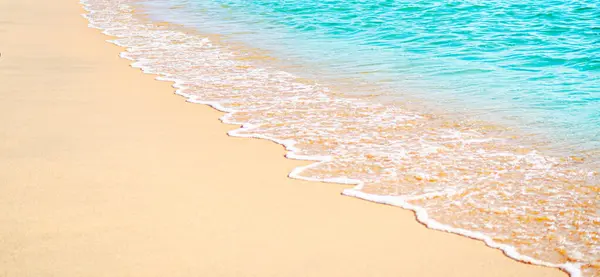 Meer Hintergrund Ufer Blue Wave Wasser Saison Sommer Tropischer Ozean — Stockfoto