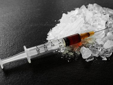 Methamphetamin Drug on Spoon,Speed Drug Addiction,Medicine Science Pharmarcy Narcotic,Heroin Amphetamines Dangerous Substanc Abuse Illegal Danger Chemical Concetp.