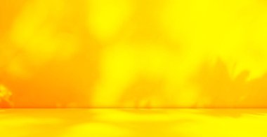 Sarı Arkaplan Kichen Odası Stüdyo Zemin Duvarı 3 d Düz Podim Sahne Ürün Arkaplan Rengi Görünümü Özet İçsel Bar Soyut Turuncu Altın Gölge Yazı Şablonu Yaprak Şablonu.