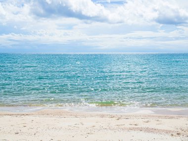 Deniz Arkaplanı Mavi Su Beyaz Gök Sezonu Tropikal Okyanus Güzel Dalgası Deniz Manzarası Pürüzsüz Duvar Kağıdı Adası Tropikal Kıyı Doğal Seyahat Alanı.