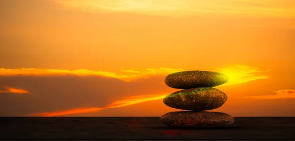 Stone Balance Sunset Background Tower Pebble on Rock Stack Perfect Pile Scene Free Space Sunrise Concept Peace Relax Nature Harmony Broken Heart, Pyramid Zen Garden Japan Table Meditation Stability
