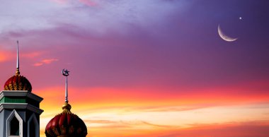 Cami Kubbesi Scescent Ay Yıldızı Gökyüzü Gecesi İsrail Mekke Muhammed Ramazan Ramazan Şeyh Uae Arap İslami Emirlikler Mimarı Mübarek Zayed Kareem Ebu Kurban Bayramı Ramazan Ramazan.