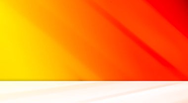 Turuncu Arkaplan Yazı Gölgesi Işık Masası Güzel Kozmetik Kırmızı Stüdyo 3d Sarı Gradyan İki Tonlu Parlak Renkli Duvar Kağıdı Modern Podyum Tavan Arkası Tropik Arkaplan