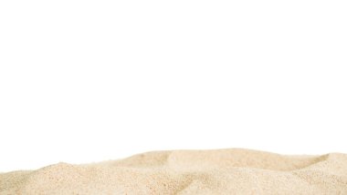 Kum Sahil Yığını Deniz Dokusunun Beyaz Çöl Doğası İzole Bej Kum Tepesi Kum tepeciği Kum Yaz Tropikal Arkaplan Kuru Doku Sahil Manzarası.