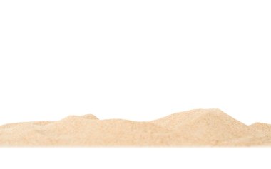 Kum Sahili, Beyaz Arkaplan Dokusunu İzole Etti Yaz Zen Bahçe Sahil Okyanusu Sıcak Tropikal Sahne Serinletici Doğa, Yaz Saati Yoga Tatil Yogası Kum Külü Kuru Kahverengi Parçacık.