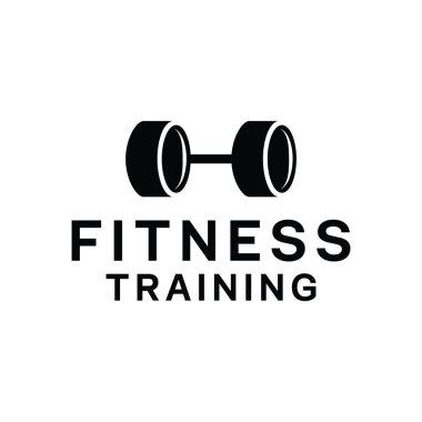 Vücut egzersizi için eğitim fitness logosu tasarım vektörü