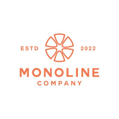 Monoline Bright Logo vektör tasarımı grafik amblemi