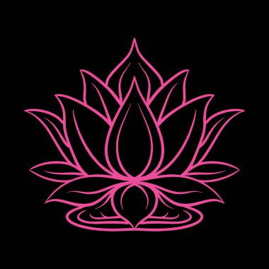 Çiçek Nilüfer Logosu Tasarım Vektör Lüks Butik Sembolü