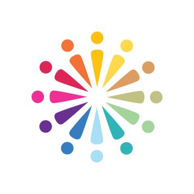 Renkli Logo Tasarımı Vektör İllüstrasyon Teknolojisi uygulama sembolü amblemi