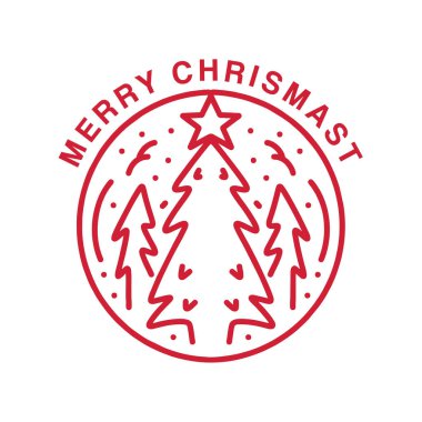 Mutlu yıllar ve Noel Tasarım Vektörü illüstrasyonu Eşsiz dekorasyon sembolü