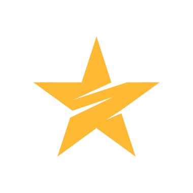 Star Arrow Logo Tasarım Vektörü düz illüstrasyon rozet simgesi simgesi simgesi