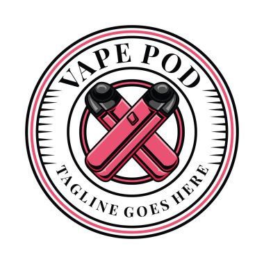 Klasik Vape Shop Logo Tasarımı Vektör Buharlaştırma Vintage rozet simgesi simgesi simgesi
