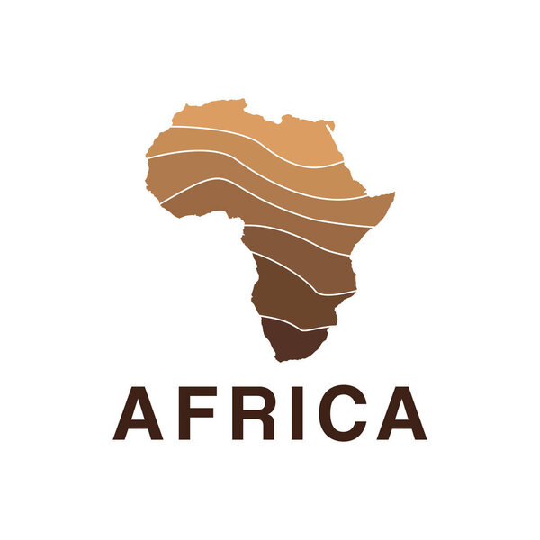 Africa Wood Logo Design Vector illustration creative badge symbol icon
