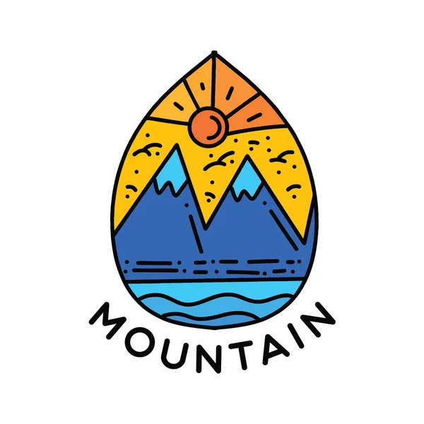 Mountain Logo Vector Design Graphic Emblem Adventure — Stock Vector