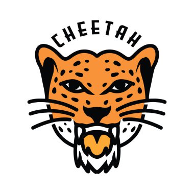 Çita Logo Tasarımı Hayvan Vektörü İllüstrasyon Sembolü Simgesi Simgesi Simgesi