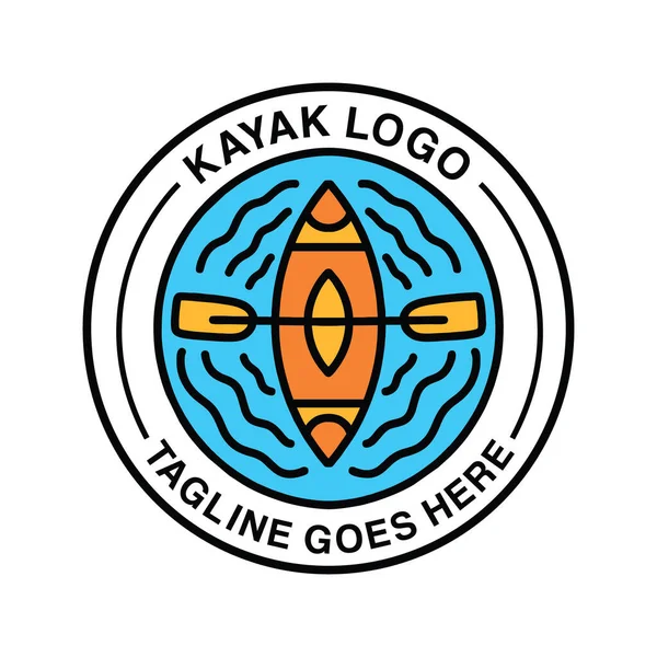Kayak Logo Sport Vintage Emblem Vector Design badge illustration Symbol Icon